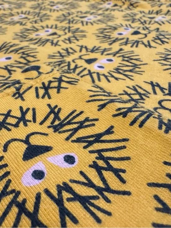 Hanna Andersson Mustard Yellow Lion Print Short Sleeve Dress - Picture 4 of 4